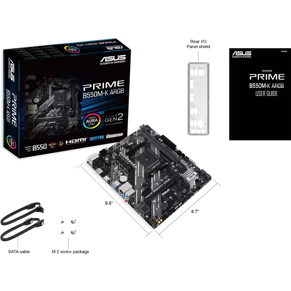 Mainboard ASUS PRIME B550M-K ARGB - Foto 5