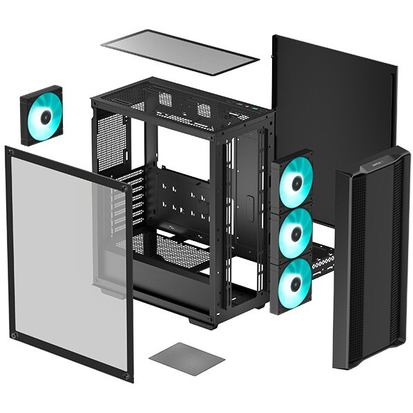 Gehäuse DeepCool CC 560 V2 Black - R-CC560-BKGAA4-G-2 - Foto 11
