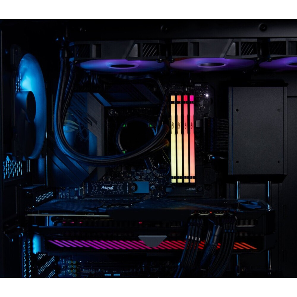 Arbeitsspeicher 128GB DDR5 5600MHz Kingston Fury Beast RGB (KF556C40BBAK4-128) (4x32GB KIT) - Foto 4