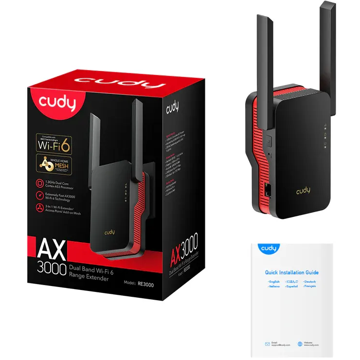 Wi-Fi Verstärker (Repeater) Cudy RE3000 Black - Foto 6