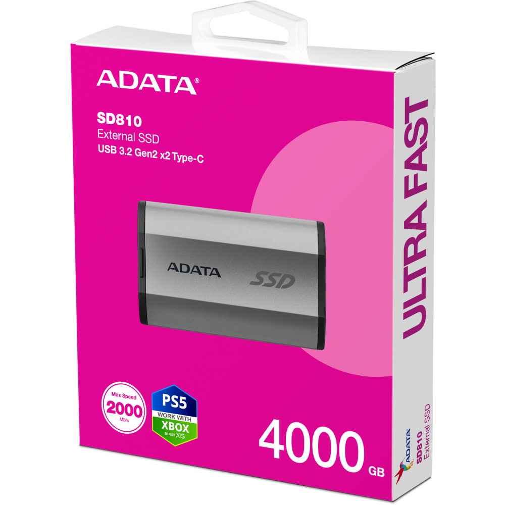 Externe SSD-Festplatte 4TB ADATA SD810 Grey (SD810-4000G-CSG) - Foto 5