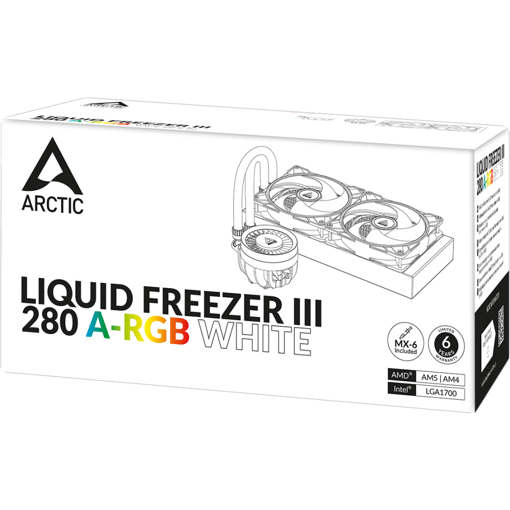 Flüssigkeitskühlsystem Arctic Liquid Freezer III 280 ARGB White - ACFRE00151A - Foto 11