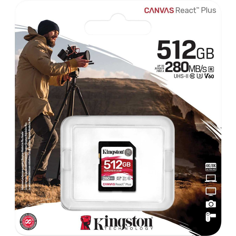 Speicherkarte 512GB SD Kingston Canvas React Plus (SDR2V6/512GB) - Foto 3