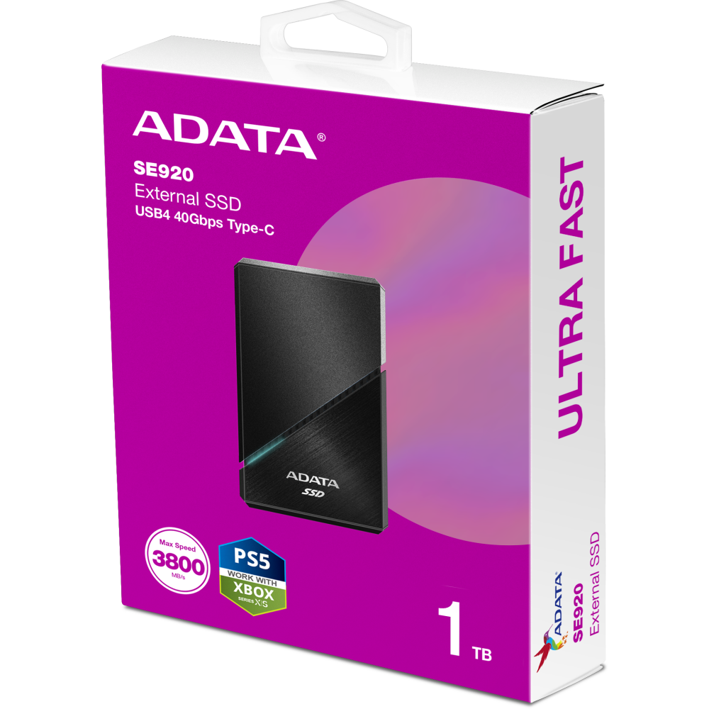 Externe SSD-Festplatte 4TB ADATA SE920 Black (SE920-4TCBK) - Foto 5
