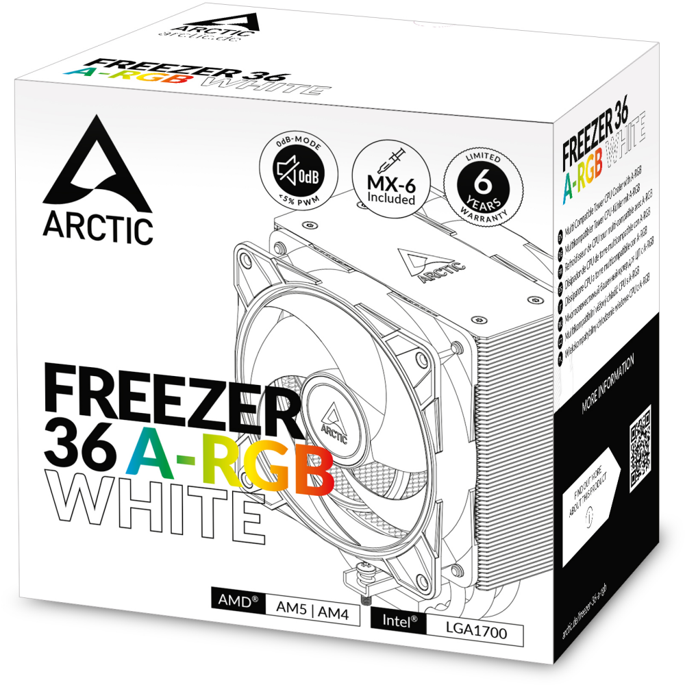 Kühler Arctic Freezer 36 A-RGB White (ACFRE00125A) - Foto 6