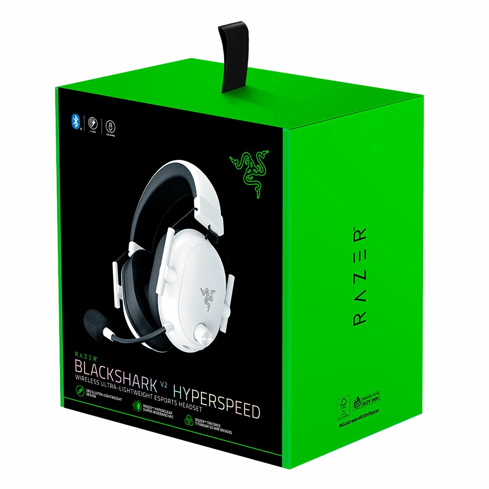 Headset Razer Blackshark V2 HyperSpeed White - RZ04-04960200-R3M1 - Foto 4