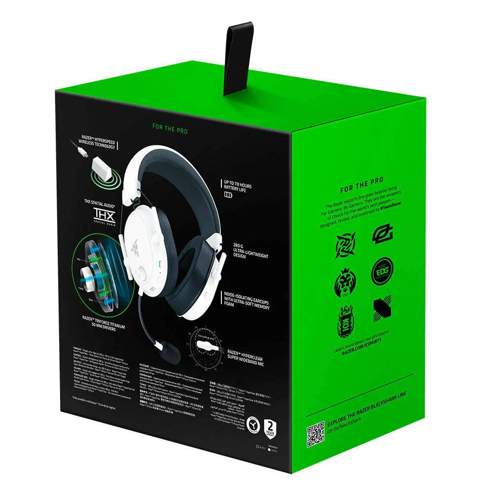 Headset Razer Blackshark V2 HyperSpeed White - RZ04-04960200-R3M1 - Foto 5