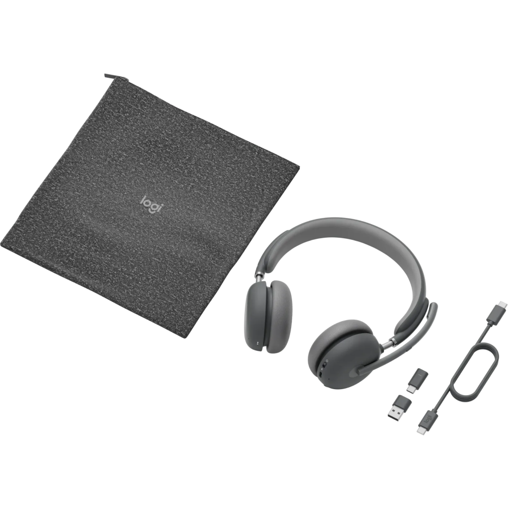 Headset Logitech Zone Wireless 2 UC Graphite (With receiver) - 981-001311 - Foto 6