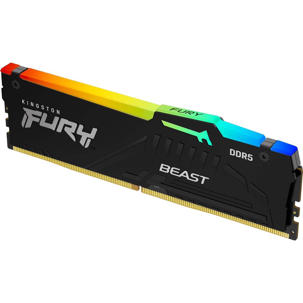 Arbeitsspeicher 16GB DDR5 6400MHz Kingston Fury Beast Black RGB (KF564C32BBEA-16)