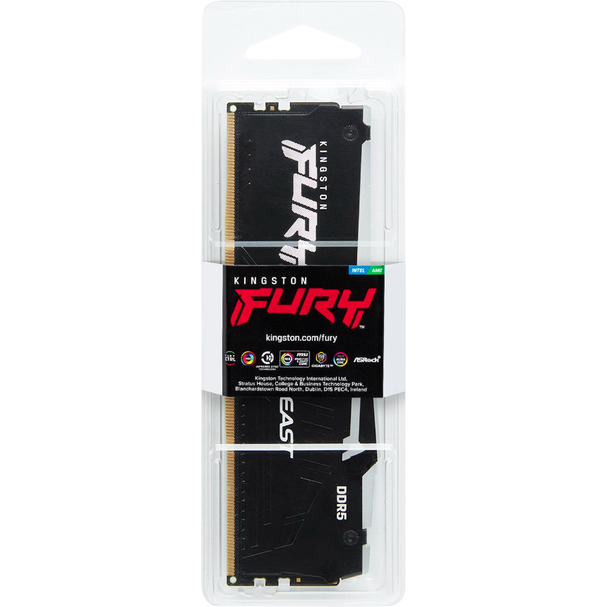 Arbeitsspeicher 16GB DDR5 6400MHz Kingston Fury Beast Black RGB (KF564C32BBEA-16) - Foto 3