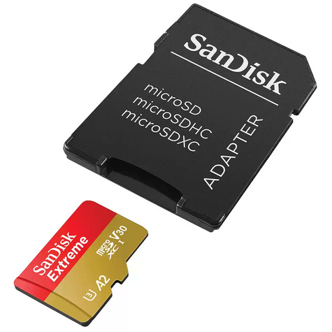 Speicherkarte 256GB MicroSD SanDisk Extreme + SD adapter (SDSQXAV-256G-GN6MA)
