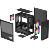 Gehäuse DeepCool CH360 Digital Black (R-CH360-BKAPE3D-G-1)