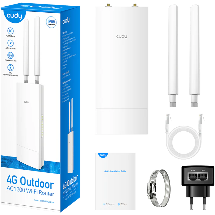Wi-Fi Zugangspunkt Cudy LT500 OUTDOOR White - Foto 5