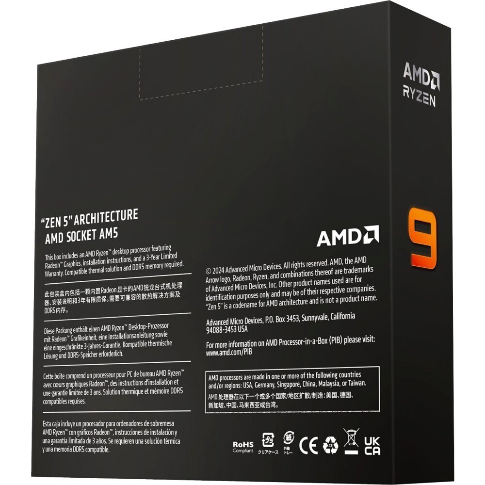 Prozessor AMD Ryzen 9 9950X BOX (without cooler) - 100-100001277WOF - Foto 4