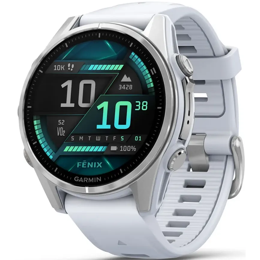 Smartwatch Garmin Fenix 8 43mm AMOLED Silver/White - 010-02903-00