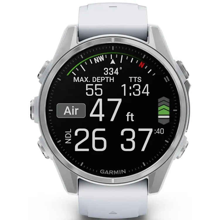Smartwatch Garmin Fenix 8 43mm AMOLED Silver/White - 010-02903-00 - Foto 2