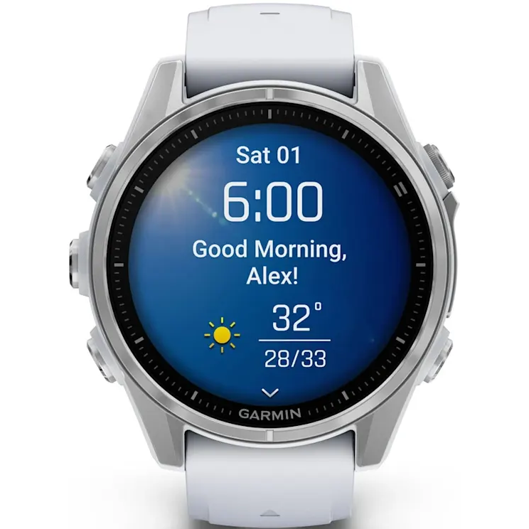 Smartwatch Garmin Fenix 8 43mm AMOLED Silver/White - 010-02903-00 - Foto 5