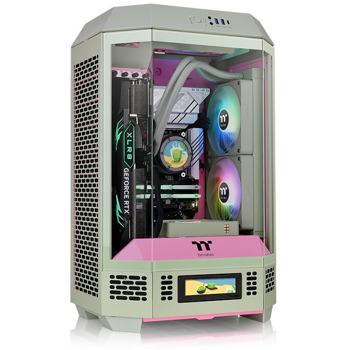 Gehäuse Thermaltake The Tower 300 Matcha Plum (CA-1Y4-00SJWN-00) - Foto 6