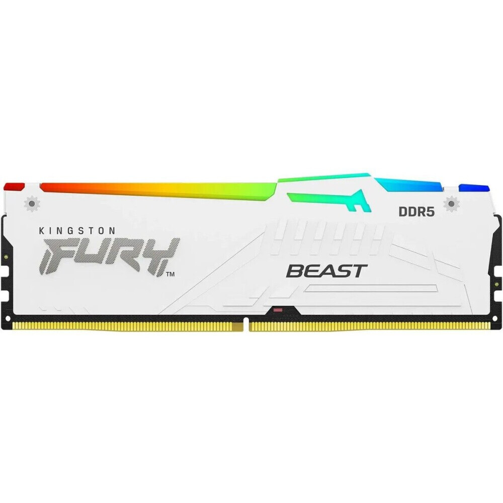Arbeitsspeicher 16GB DDR5 6000MHz Kingston Fury Beast White RGB (KF560C36BWE2A-16)
