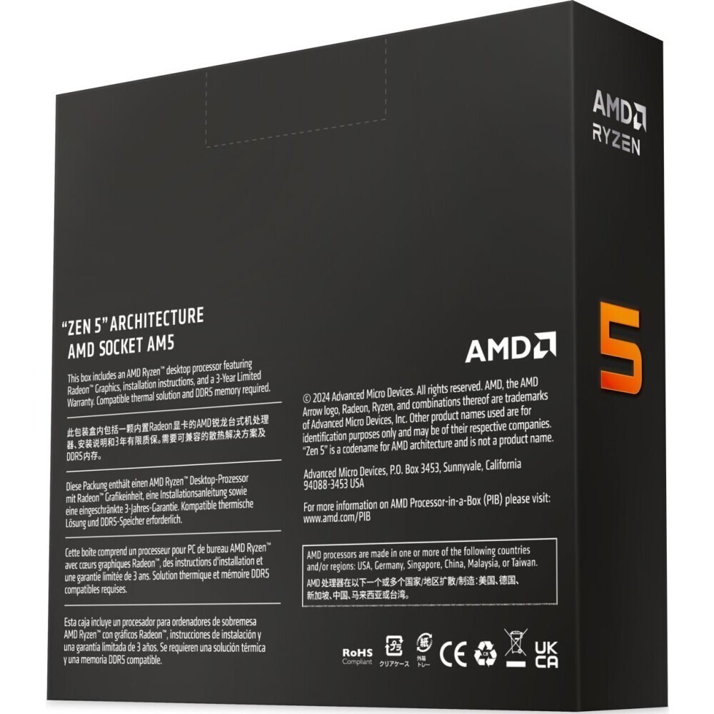 Prozessor AMD Ryzen 5 9600X BOX (without cooler) - 100-100001405WOF - Foto 3