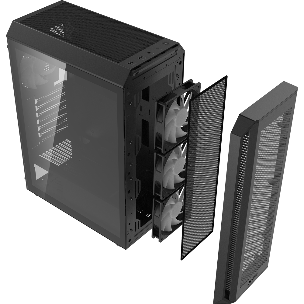 Gehäuse ADATA XPG VALOR AIR PLUS Black - VALORAIRPLUSMTA-BKCWW - Foto 7