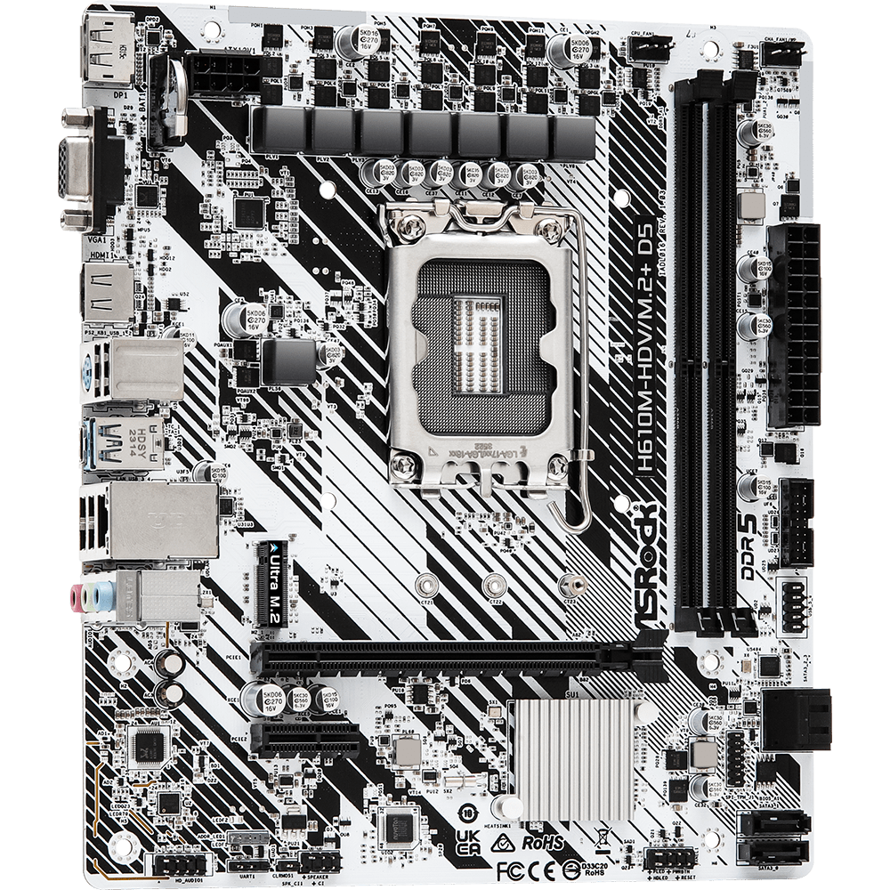 Mainboard ASRock H610M-HDV/M.2+ D5 - Foto 3