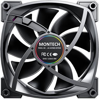 Gehäuselüfter MONTECH AX120 PWM BLACK - Foto 4