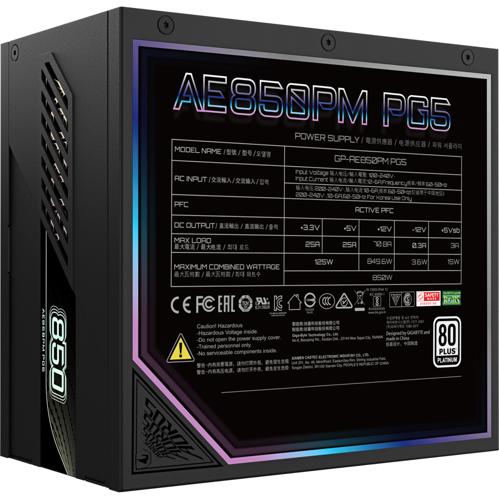 Netzteil 850W Gigabyte AORUS GP-AE850PM PG5 - Foto 2