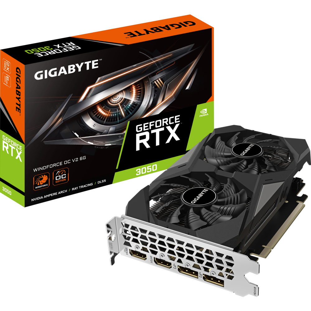 Grafikkarte NVIDIA GeForce RTX 3050 Gigabyte WINDFORCE OC 6GB (GV-N3050WF2OCV2-6GD) - Foto 7