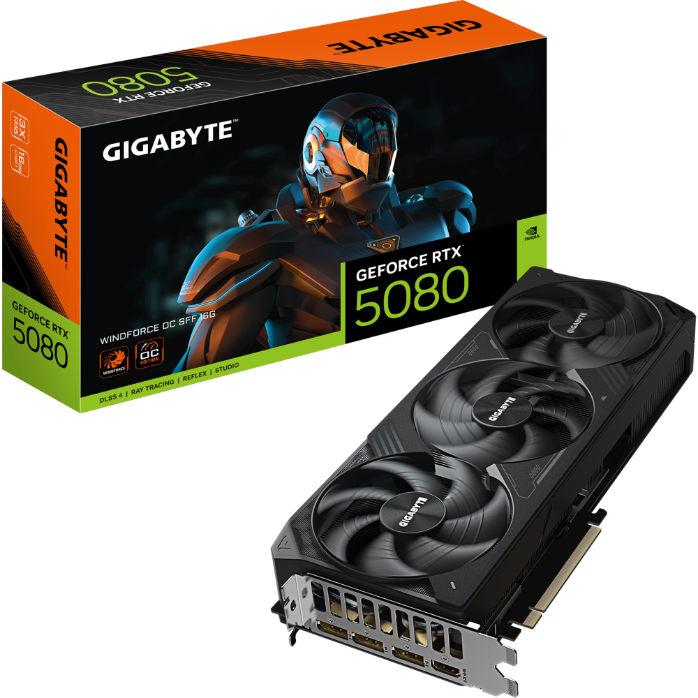 Grafikkarte NVIDIA GeForce RTX 5080 Gigabyte WINDFORCE OC SFF 16GB (GV-N5080WF3OC-16GD) - Foto 10
