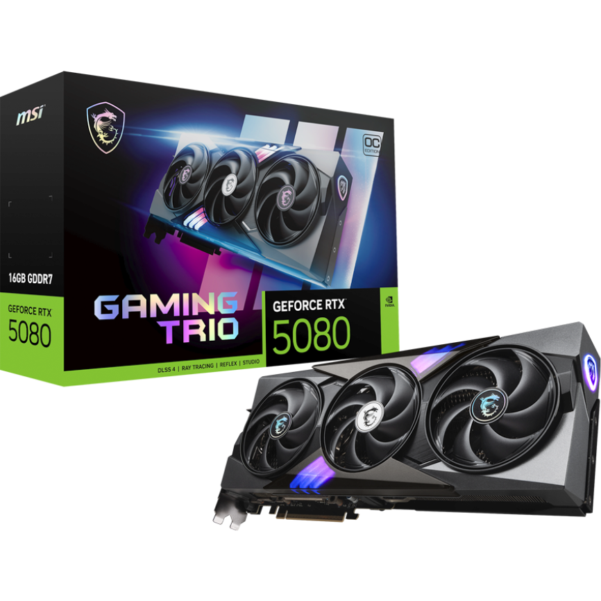 Grafikkarte NVIDIA GeForce RTX 5080 MSI OC 16GB (RTX 5080 16G GAMING TRIO OC) - Foto 7