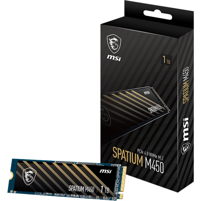 SSD Speicher 1TB MSI SPATIUM M450 V1 (SPATIUM M450 PCIe 4.0 NVMe M.2 1TB V1) - S78-440L0M0-P83 - Foto 4