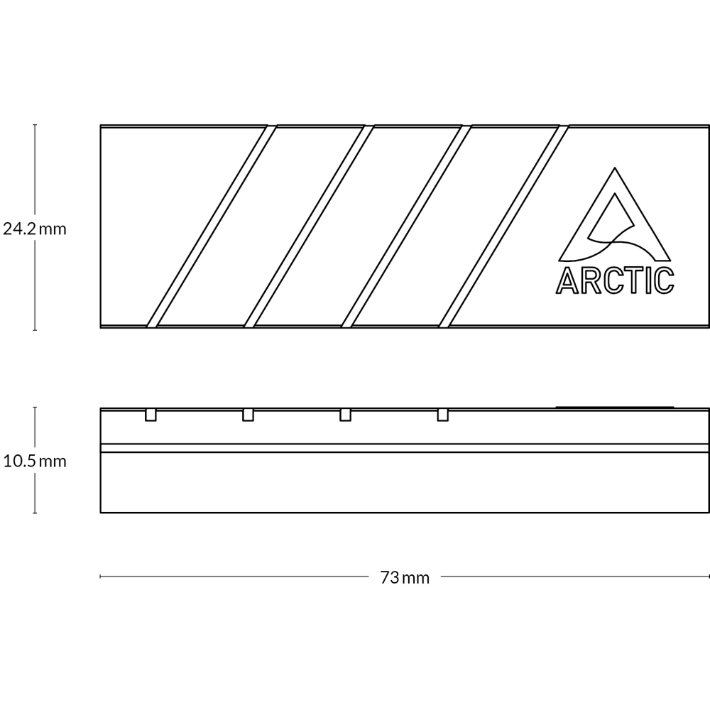 SSD M2 Kühler Arctic Pro M2 Black - ACOTH00001A - Foto 7