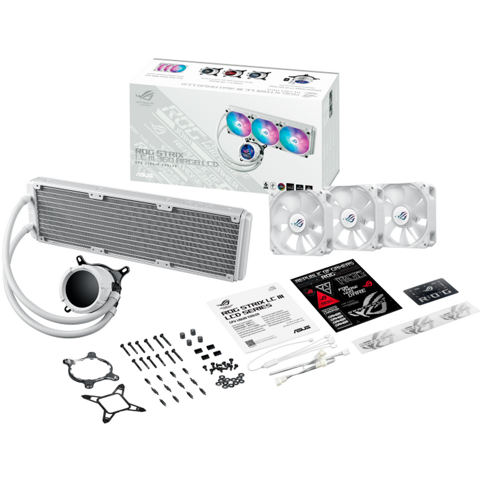Wasser-Kühlungssystem ASUS ROG STRIX LC III 360 ARGB LCD White - 90RC00W2-M0UAY0 - Foto 10