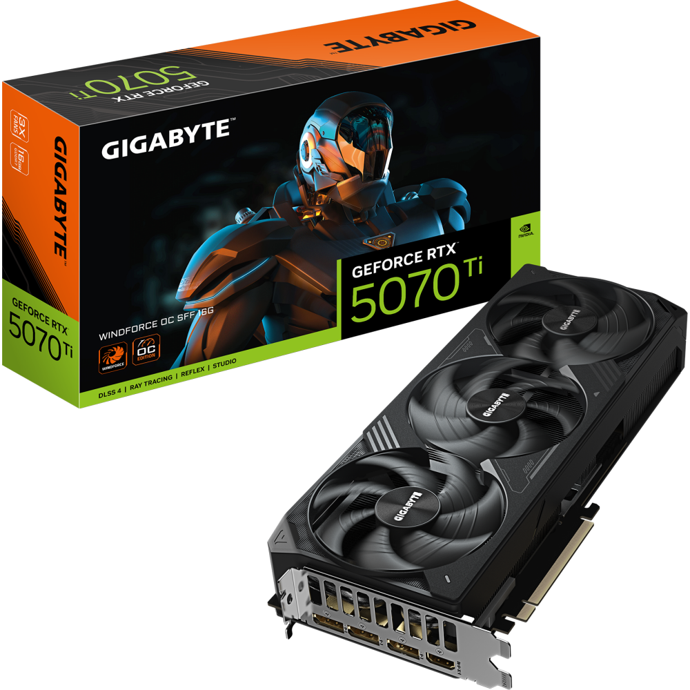 Grafikkarte NVIDIA GeForce RTX 5070 Ti Gigabyte WINDFORCE OC SFF 16GB (GV-N507TWF3OC-16GD) - Foto 10