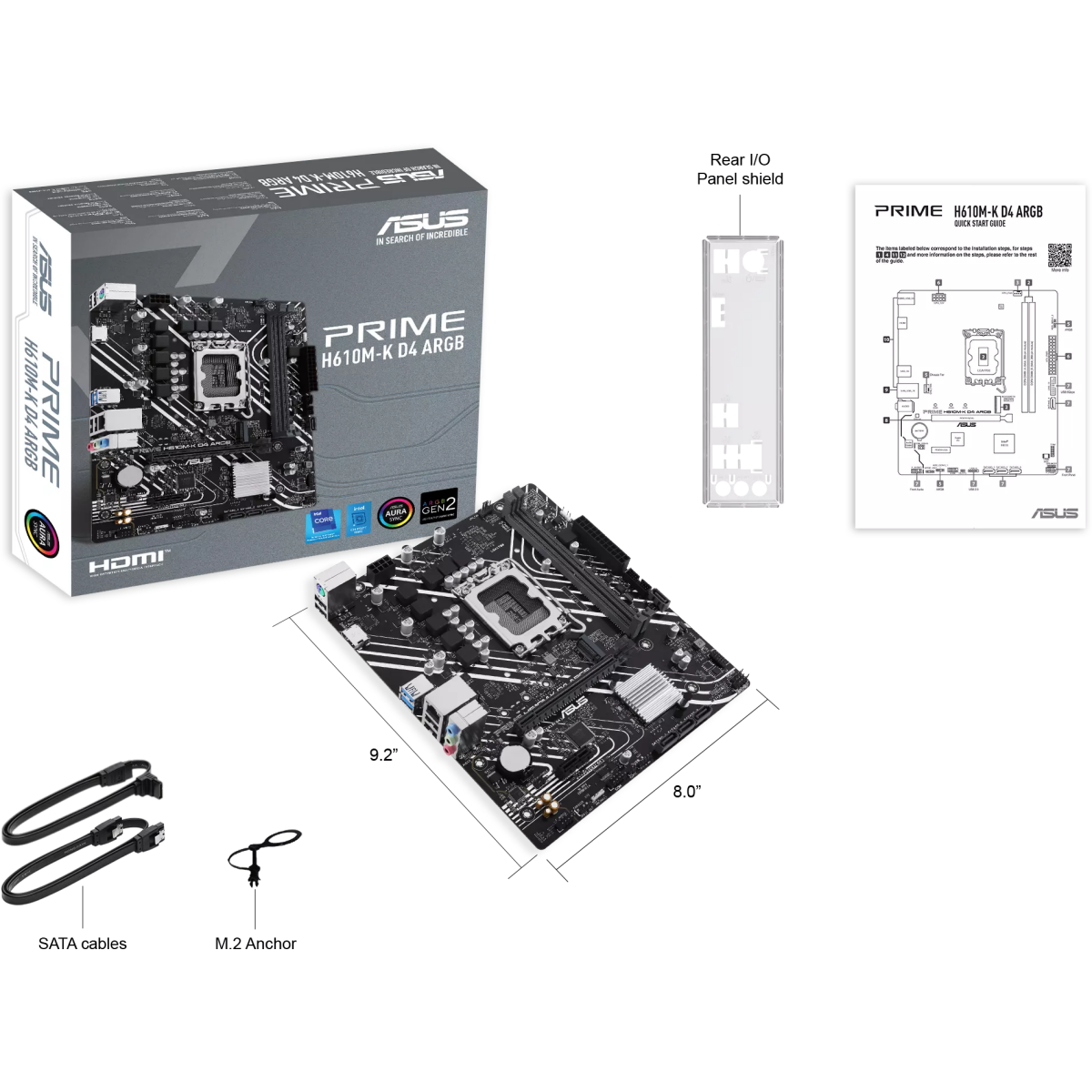 Mainboard ASUS PRIME H610M-K D4 ARGB - Foto 6