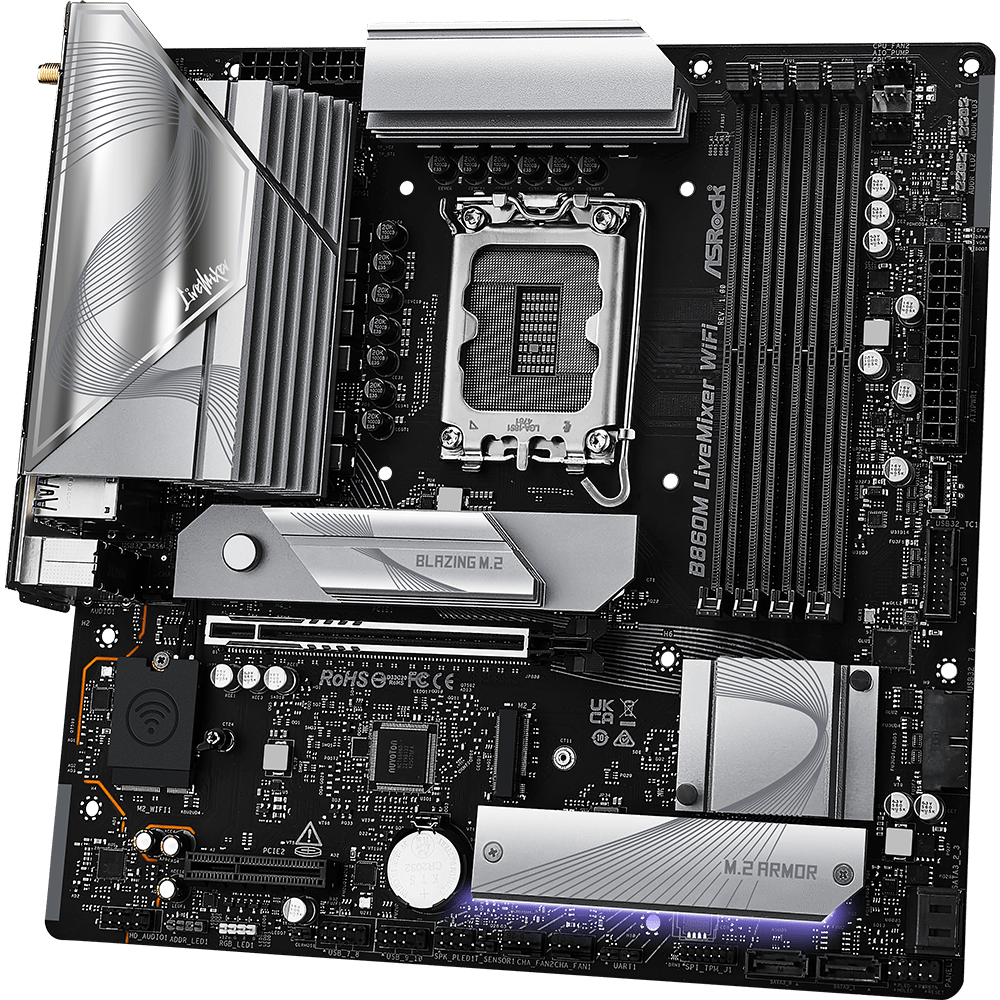 Mainboard ASRock B860M LiveMixer WiFi - Foto 3