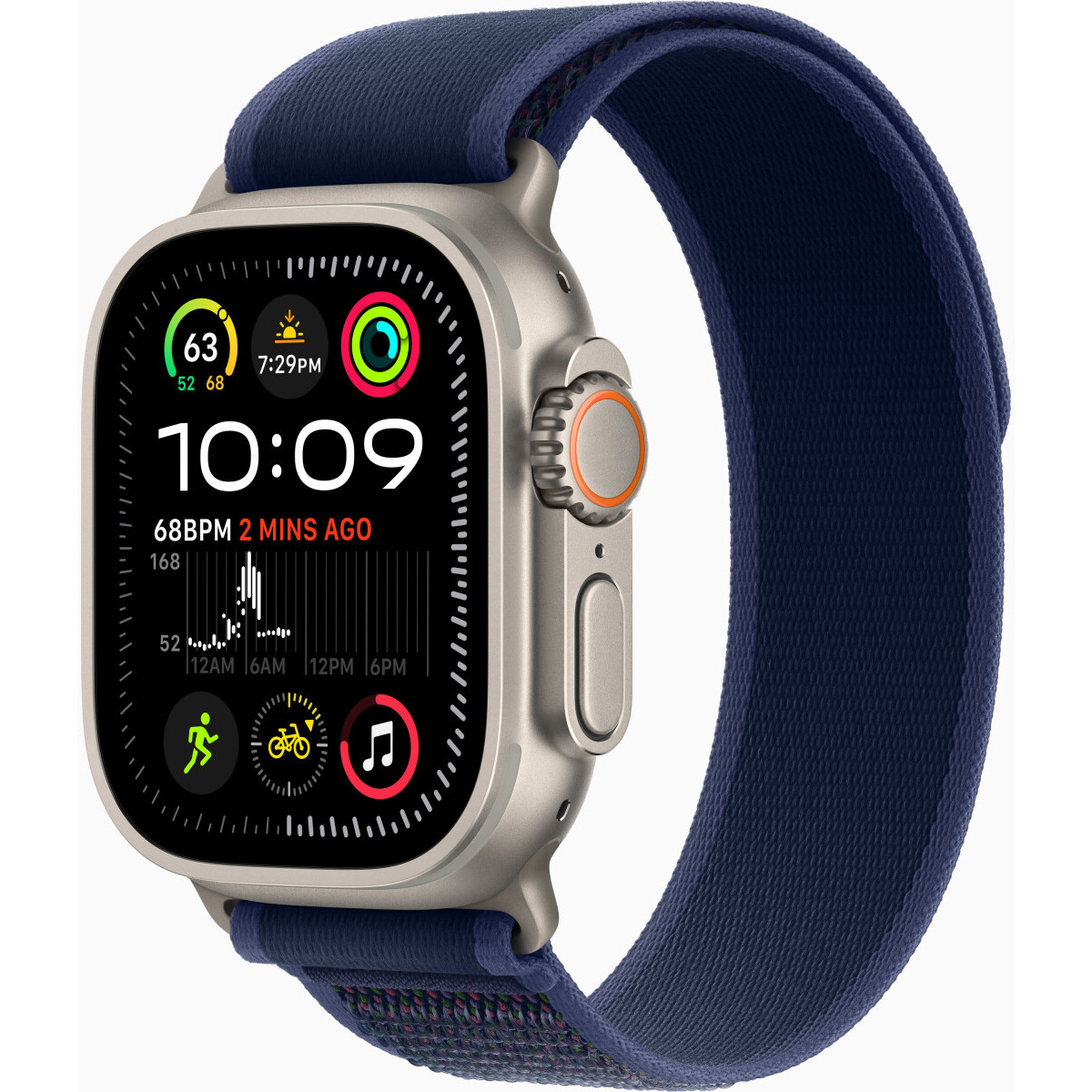 Intelligente Uhren Apple Watch Ultra 2 49mm Titanium Case with Blue Trail Loop (MX4L3FD/A)