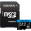 Speicherkarte 512GB MicroSD ADATA + SD adapter (AUSDX512GUICL10A1-RA1)
