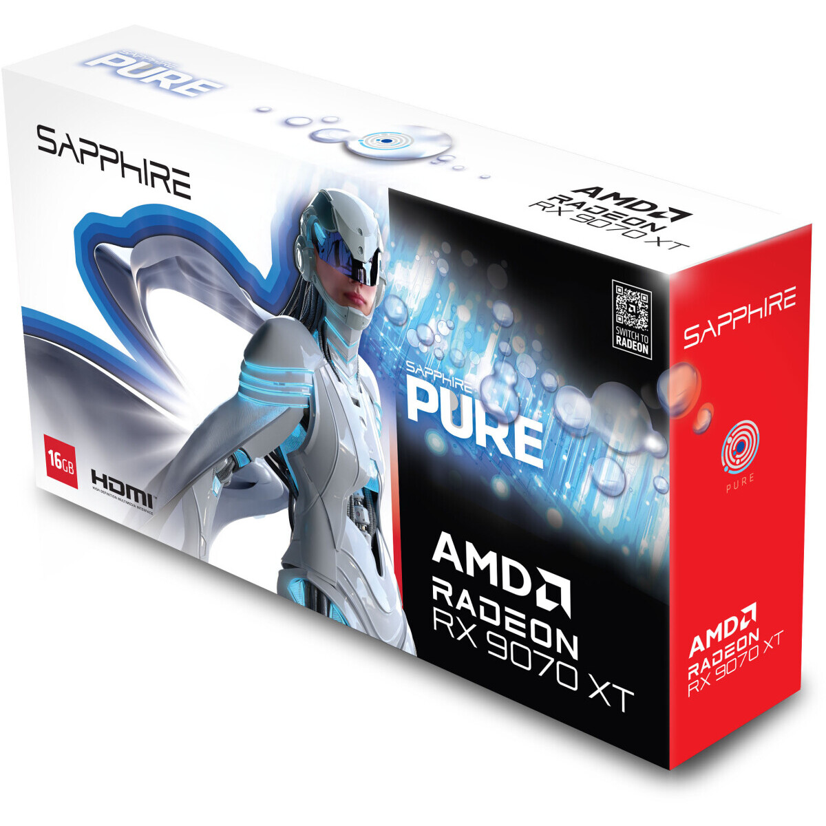 Grafikkarte AMD Radeon RX 9070 XT Sapphire Pure 16GB (11348-02-20G) - Foto 7