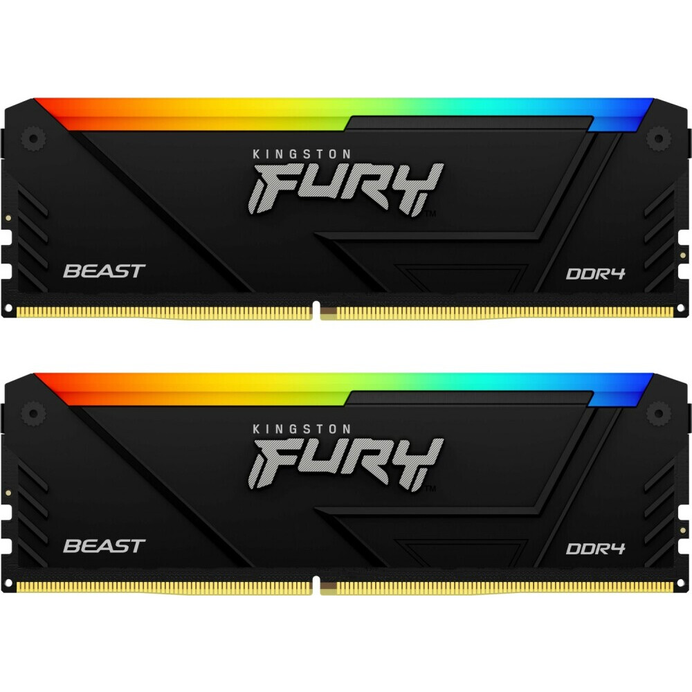 Arbeitsspeicher 32GB DDR4 3600MHz Kingston Fury Beast RGB (KF436C18BB2AK2/32) (2x16GB KIT)
