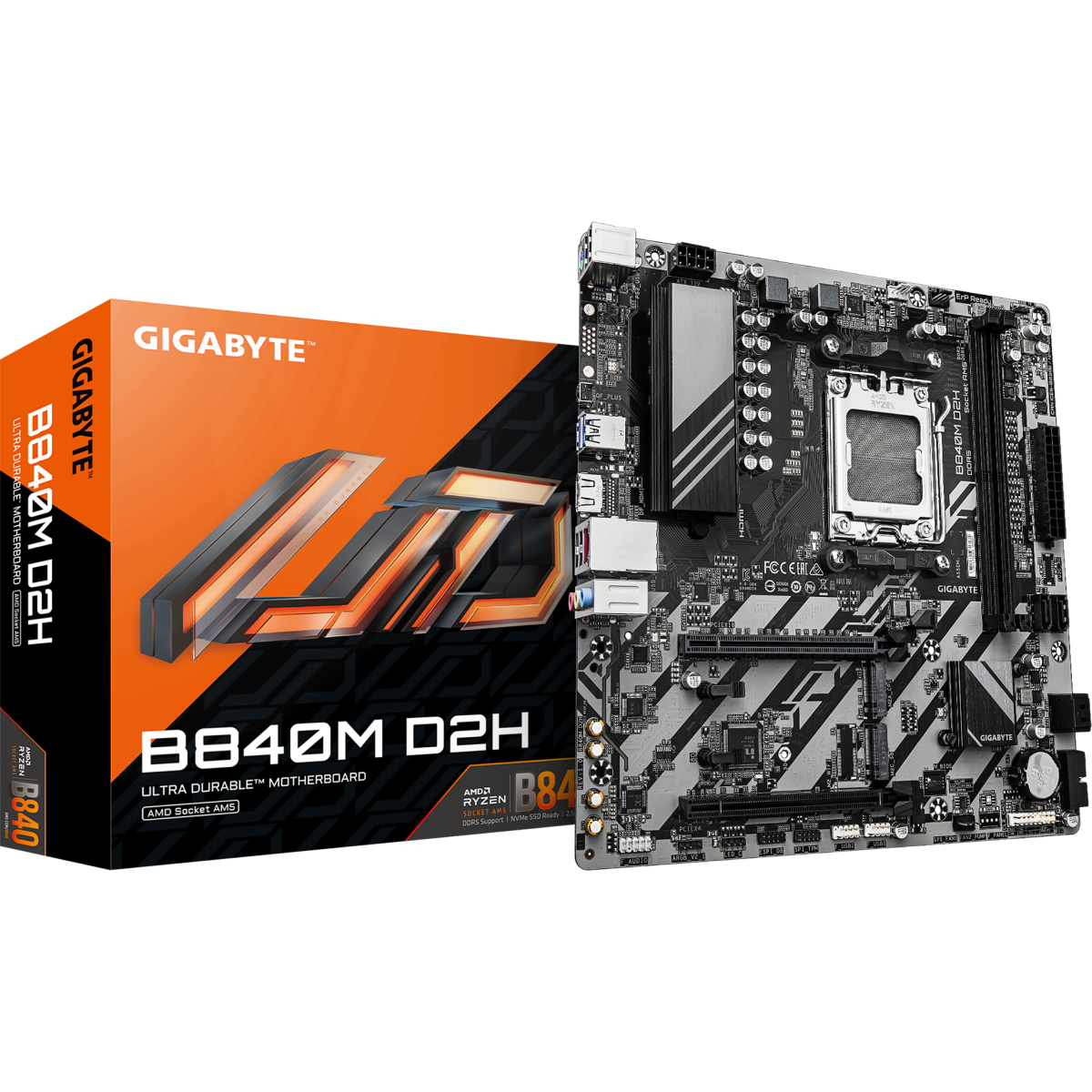 Motherboard Gigabyte B840M D2H - Foto 4