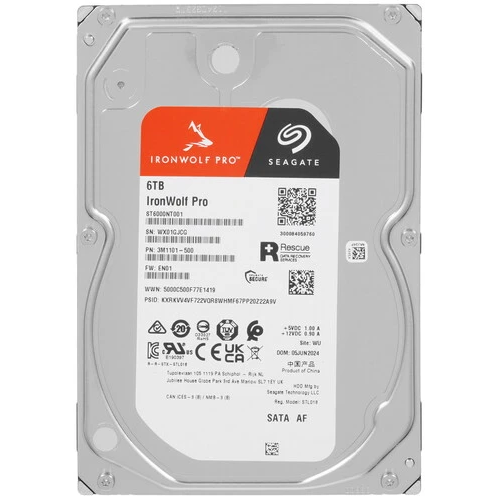 Festplatte 6TB SATA-III Seagate IronWolf Pro (ST6000NT001)