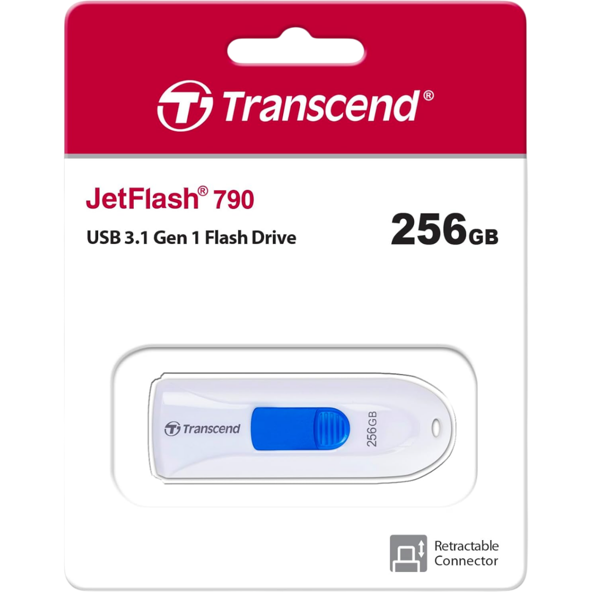 USB Flash Laufwerk 256GB Transcend JetFlash 790 White (TS256GJF790W) - Foto 2