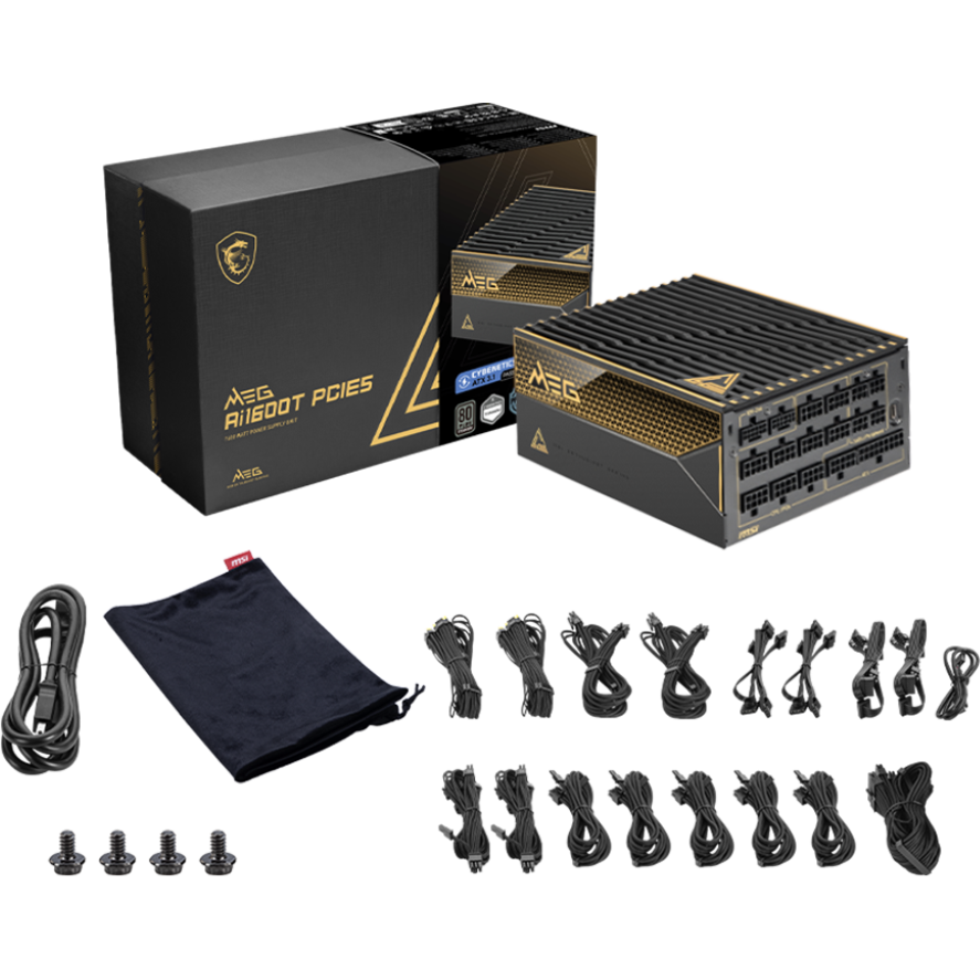 Netzteil 1600W MSI MEG Ai1600T PCIE5 - 306-7ZPEX11-CE0 - Foto 5