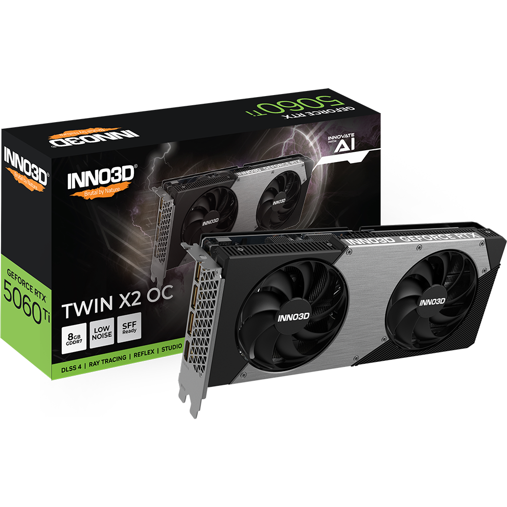 Grafikkarte NVIDIA GeForce RTX 5060 Ti INNO3D Twin X2 OC 8GB (N506T2-08D7X-193075N) - Foto 3