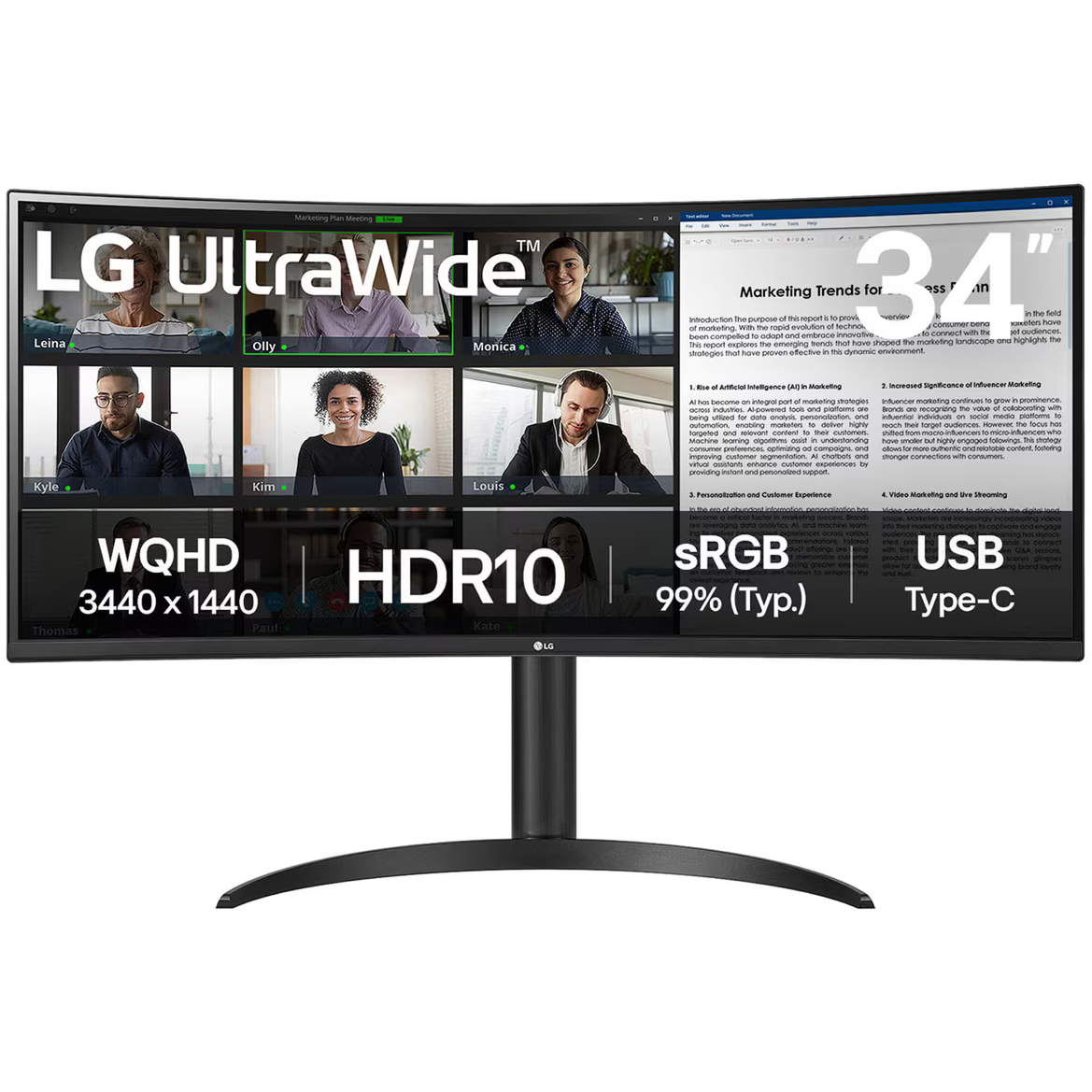 Monitor LG 34" 34WR55QK-B
