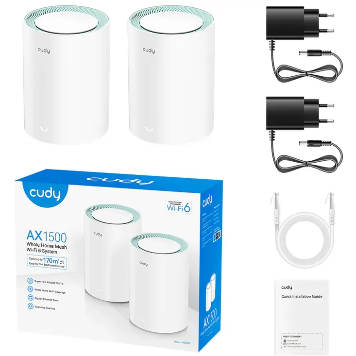 Mesh-System Cudy M1500 (2 pcs) - M1500(2-PACK) - Foto 2