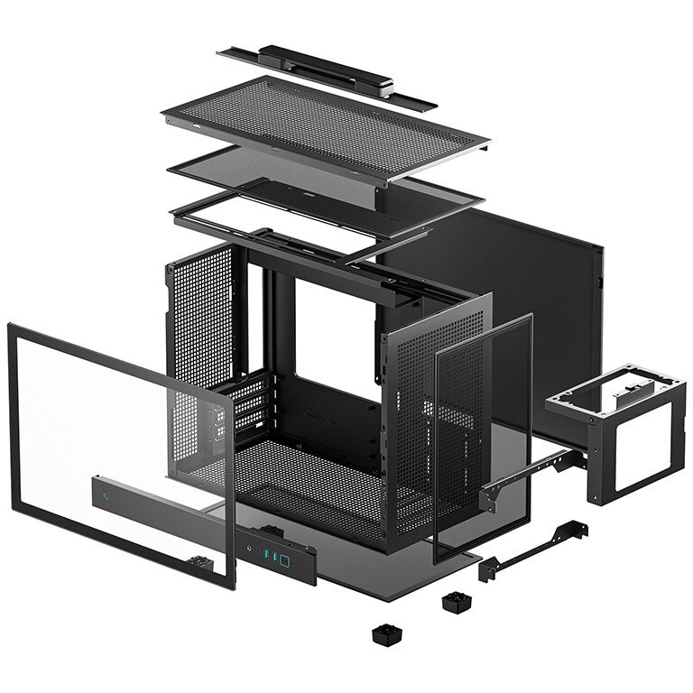 Gehäuse DeepCool CH160 Plus Black - R-CH160-BKNGM0-G - Foto 10