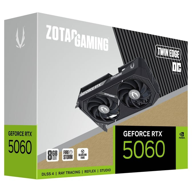 Grafikkarte NVIDIA GeForce RTX 5060 Zotac Twin Edge OC 8GB (ZT-B50600H-10M) - Foto 7